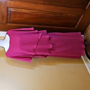 VINTAGE DRAPER'S & DAMON'S SKIRT SET 2 PIECE BLOUSE 18P PETITE PINK